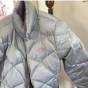Light Blue Northface Puffer Jacket